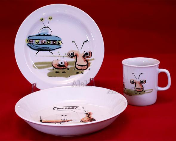 serwis obiadowy, Zestaw porcelany dziecicej 1/3 ufo